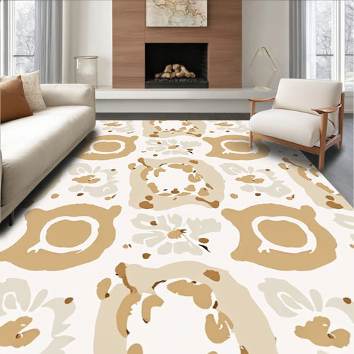 Abstract Floral Organic Shapes Rug
