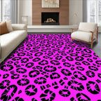 Bold Pink Leopard Print Pattern Rug