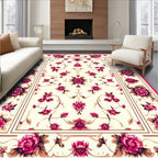 Ornate Floral Vine Pattern Rug