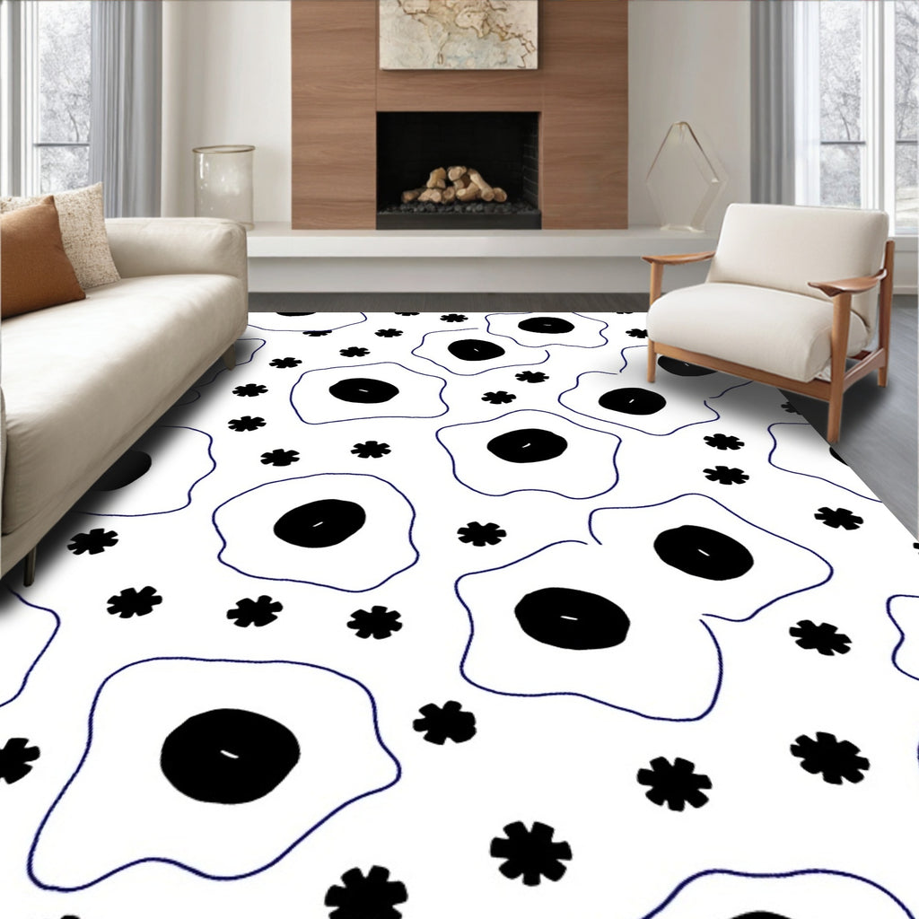 Abstract Amoeba Star Pattern Rug