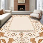 Art Nouveau Floral Scroll Border Detail Rug