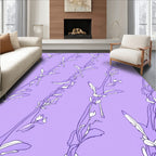Floral Vine Outline Pattern Rug