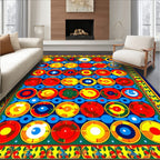Vibrant Circular Pattern Rug Design Rug