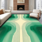 Emerald Green Graduated Stripes Rug