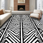 Abstract Stripe Diamond Pattern Rug