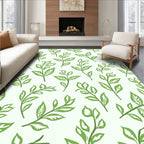 Leafy Branch Pattern With Greenery Accents Rug