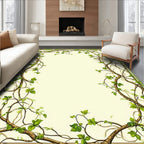 Vine and Leaf Botanical Frame Design Rug