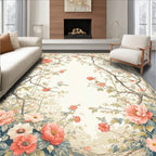 Elegant Floral Arch Botanical Pattern Rug