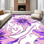 Whimsical Flower Splash Pattern Rug