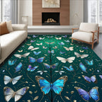 Enchanting Butterfly Garden Pattern Rug
