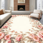 Pastel Pink Floral Vine Romance Rug