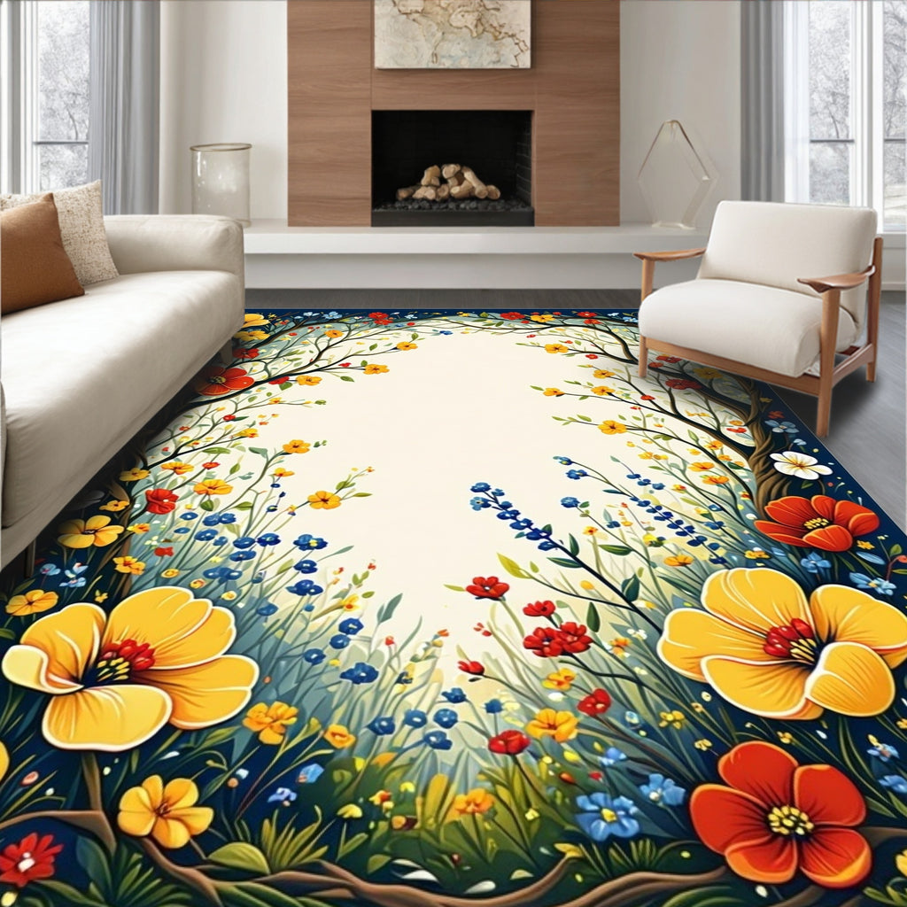 Floral Archway Garden Pattern Rug