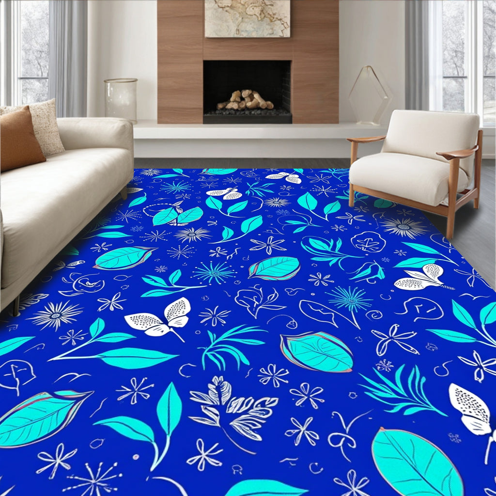Adept Leafy Floral Nature Design Rug