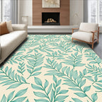 Nature Inspired Leaf Pattern Rug