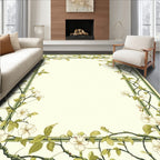 Vine and Blossom Art Nouveau Border Rug