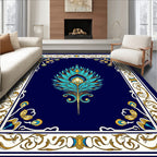 Art Nouveau Peacock Feather Design Rug