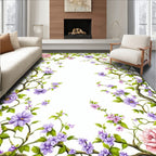 Vibrant Floral Vines Garden Pattern Rug