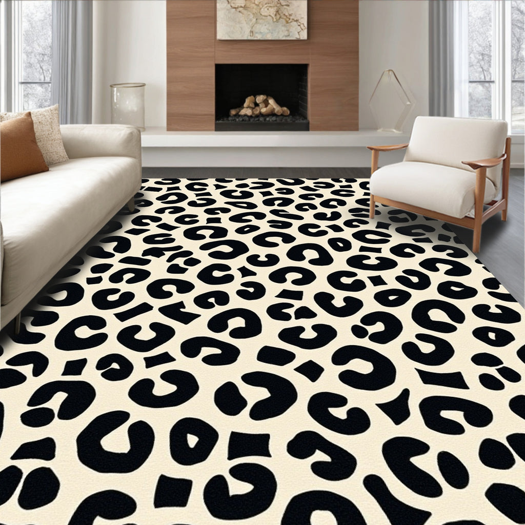 Classic Leopard Spots Pattern Rug