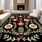 Red Yellow Christmas Bauble Garland Rug