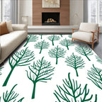 Line Art Forest Pattern Rug