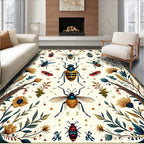 Eclectic Insects Botanical Pattern Rug