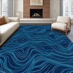 Dynamic Abstract Swirl Pattern Rug