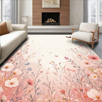 Ethereal Floral Butterfly Garden Design Rug