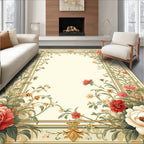 Floral Botanical Vines with Borders Rug