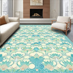 Art Nouveau Style Floral Pattern Rug