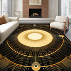 Radiant Sun Geometric Pattern Rug