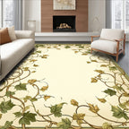 Vine Leaf Swirl Art Nouveau Rug