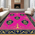 Royal Pink Shield Crest Collage Rug
