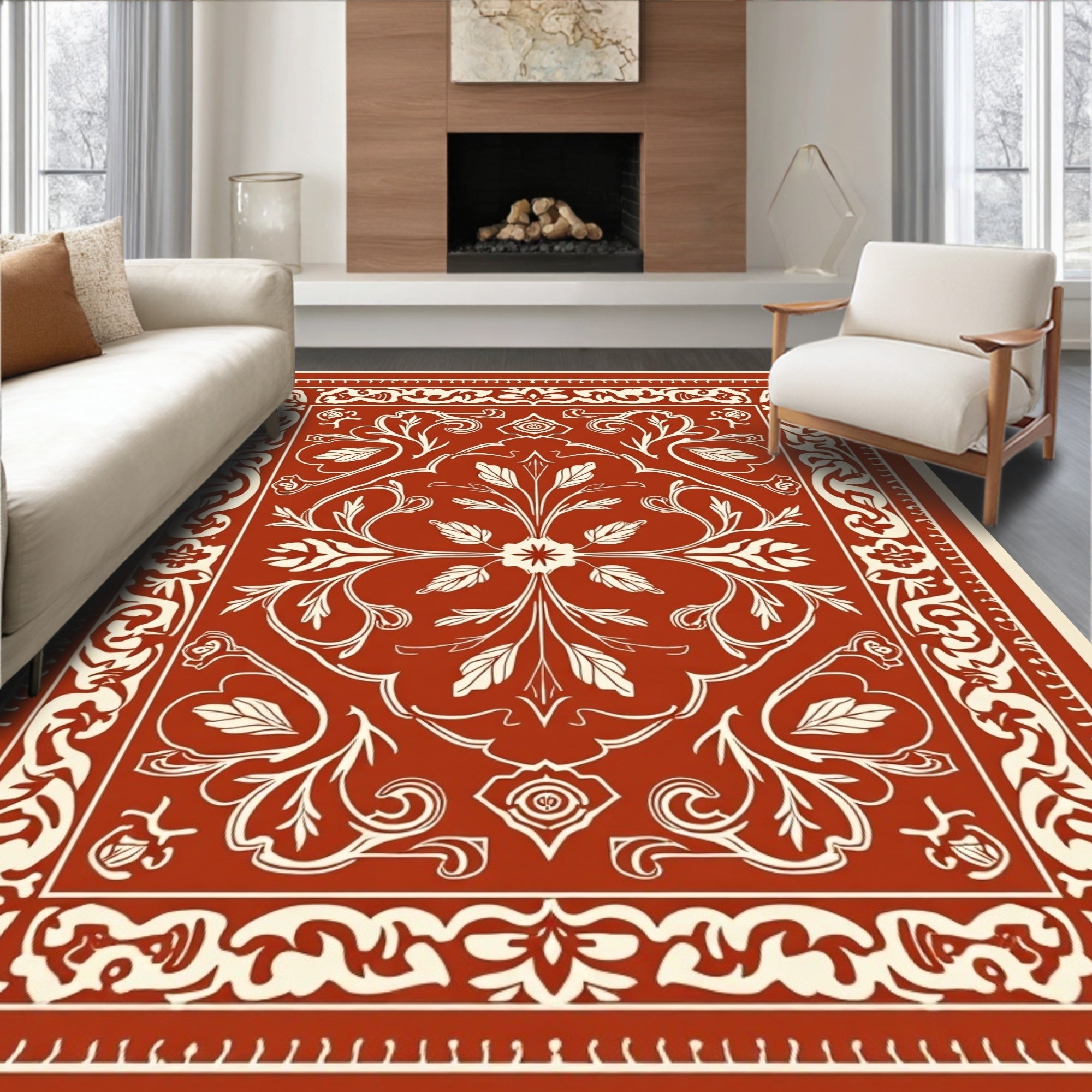 Classic Floral Medallion Design Rug
