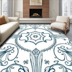 Ornate Floral Swirl Symmetry Rug