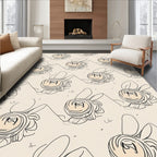 Whimsical Bunny Zigzag Pattern Design Rug