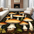 Mushroom Woodland Insect Garden Design Rug