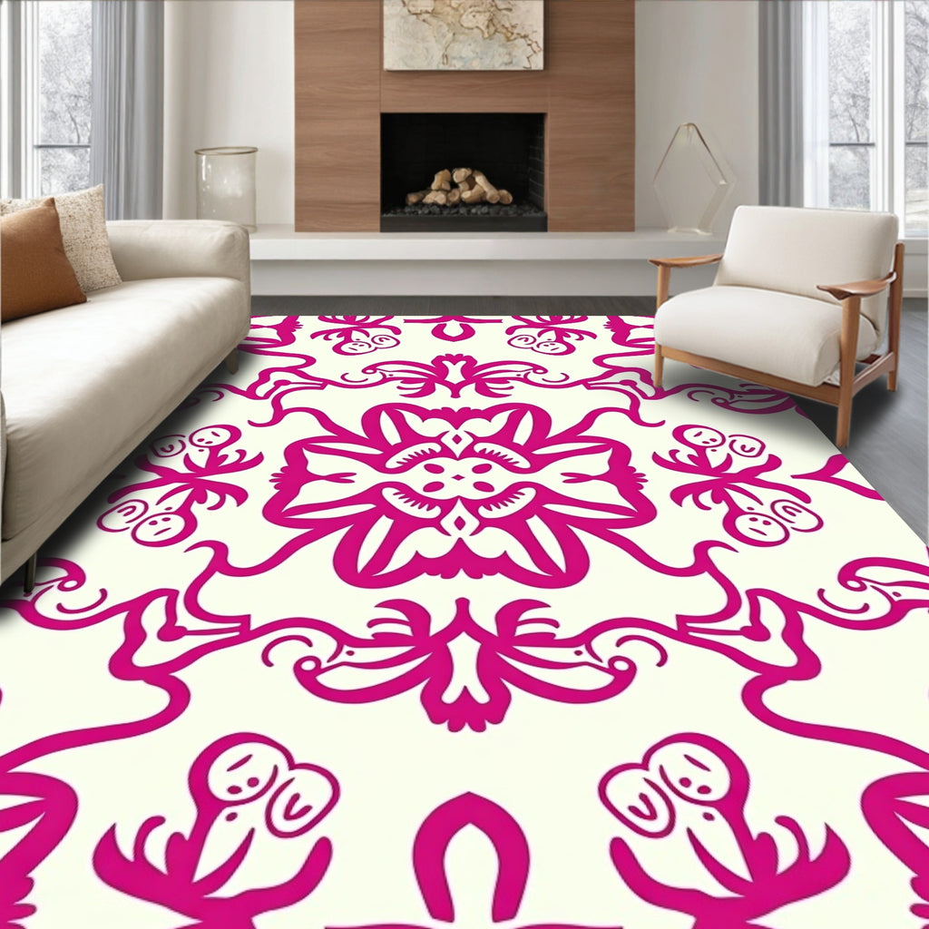 Ornate Paisley Floral Design Rug
