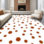Brown Dots Fun Pattern Rug