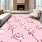 Cute Pink Marshmallow Pattern Rug