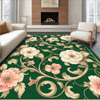 Elegant Floral Swirl Pattern Rug