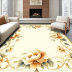 Vintage Floral Scrollwork Garden Rug