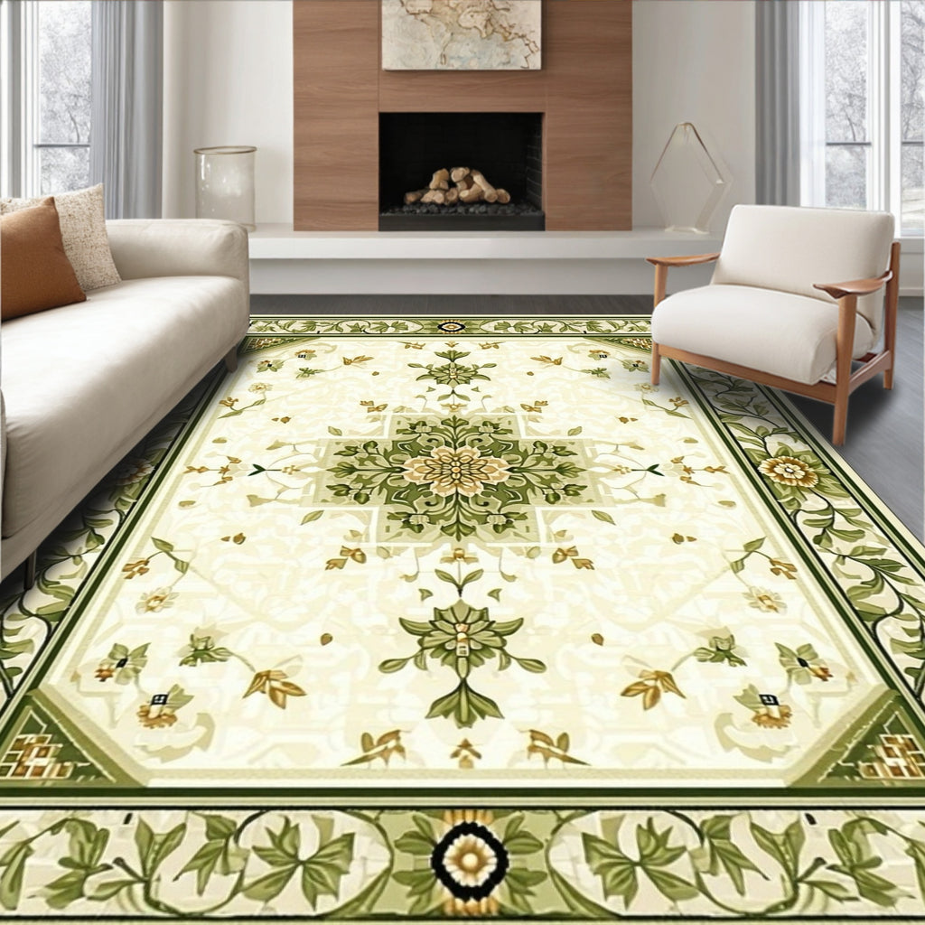 Classic Floral Scrollwork Medallion Rug