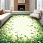 Lush Forest Flower Garden Rug