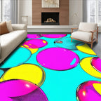 Vibrant Bubble Pattern Design Rug