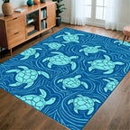 Oceanic Sea Turtle Pattern Design Rug
