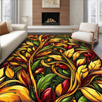 Intricate Floral Vine Pattern Rug