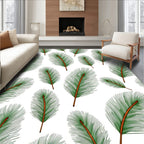 Green Pine Needle Arrangement Rug