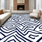 Naval Anchor Geometric Abstract Rug