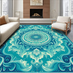 Oceanic Abstract Mandala Pattern Rug