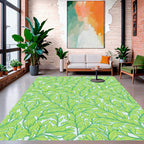 Art Nouveau Leaf Pattern Rug